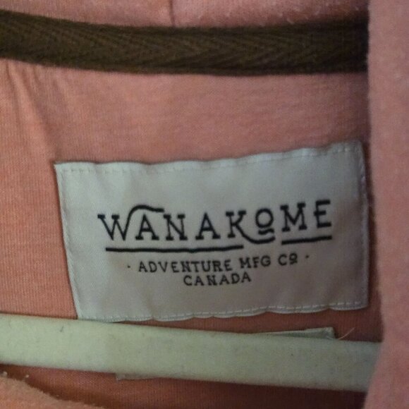 Wanakome Selene Color Block Hoodie Pink Cream Tan Size M - Picture 9 of 11